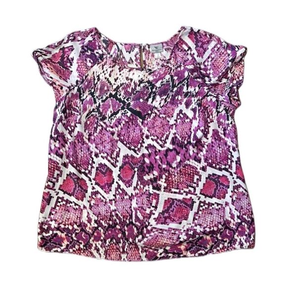 Worthington Tops - womens pink snake print top
